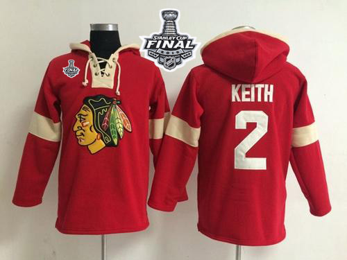 NHL Chicago Blackhawks #2 Duncan Keith Red 2015 Stanley Cup Pullover Jerseys