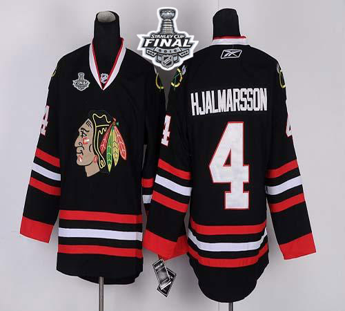 NHL Chicago Blackhawks #4 Nikals Hjalmarsson Black 2015 Stanley Cup Stitched Jerseys