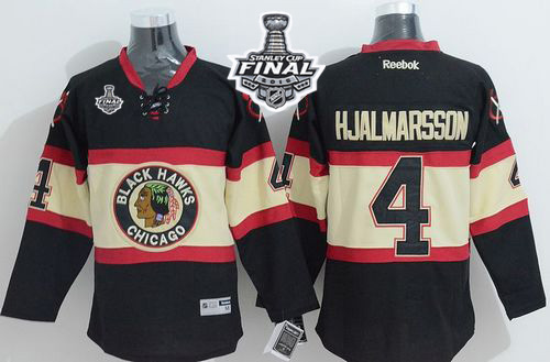 NHL Chicago Blackhawks #4 Niklas Hjalmarsson Black New Third 2015 Stanley Cup Stitched Jerseys