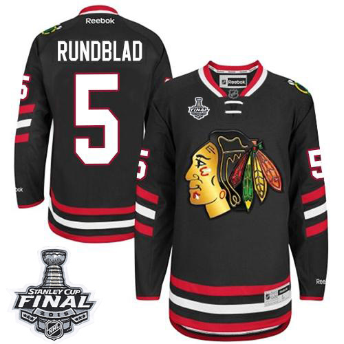 NHL Chicago Blackhawks #5 David Rundblad Black 2014 Stadium Series 2015 Stanley Cup Stitched Jerseys