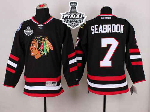 NHL Chicago Blackhawks #7 Brent Seabrook Black 2014 Stadium Series 2015 Stanley Cup Stitched Jerseys
