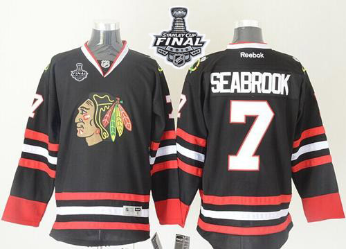 NHL Chicago Blackhawks #7 Brent Seabrook Black 2015 Stanley Cup Stitched Jerseys