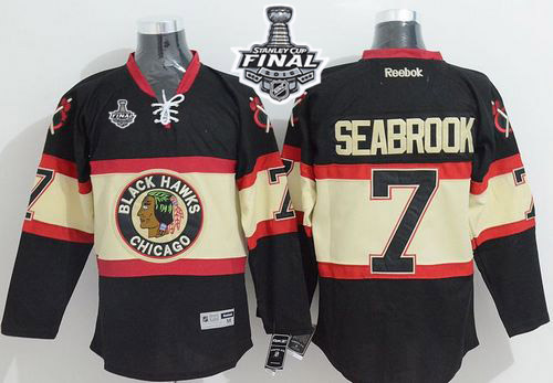 NHL Chicago Blackhawks #7 Brent Seabrook Black New Third 2015 Stanley Cup Stitched Jerseys