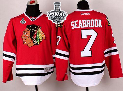 NHL Chicago Blackhawks #7 Brent Seabrook Red 2015 Stanley Cup Stitched Jerseys