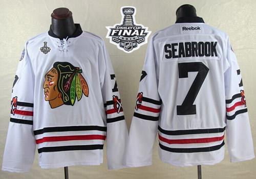 NHL Chicago Blackhawks #7 Brent Seabrook White 2015 Winter Classic 2015 Stanley Cup Stitched Jerseys