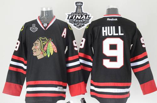 NHL Chicago Blackhawks #9 Bobby Hull Black 2015 Stanley Cup Stitched Jerseys