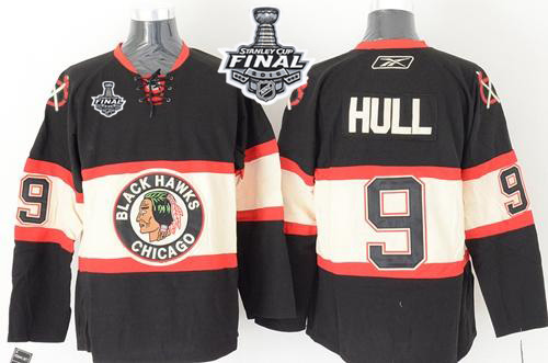NHL Chicago Blackhawks #9 Bobby Hull Black New Third 2015 Stanley Cup Stitched Jerseys