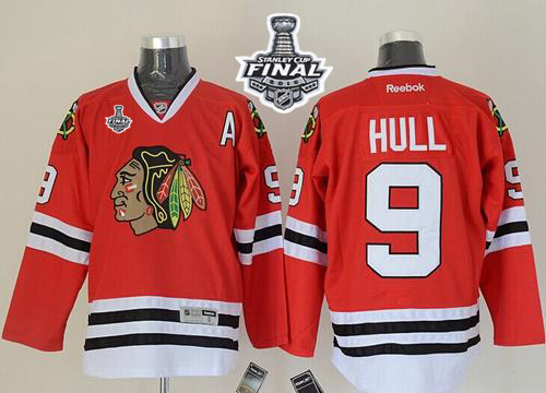NHL Chicago Blackhawks #9 Bobby Hull Red 2015 Stanley Cup Stitched Jerseys