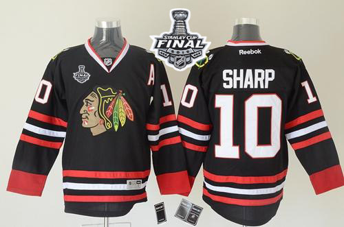 NHL Chicago Blackhawks #10 Patrick Sharp Black 2015 Stanley Cup Stitched Jerseys