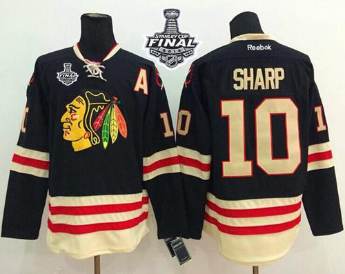 NHL Chicago Blackhawks #10 Patrick Sharp Black 2015 Winter Classic 2015 Stanley Cup Stitched Jerseys