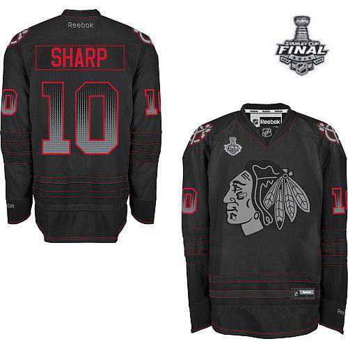 NHL Chicago Blackhawks #10 Patrick Sharp Black Accelerator 2015 Stanley Cup Stitched Jerseys