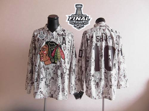 NHL Chicago Blackhawks #10 Patrick Sharp Camouflage 2015 Stanley Cup Stitched Jerseys