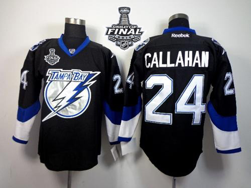 NHL Tampa Bay Lightning #24 Ryan Callahan Black 2015 Stanley Cup Stitched Jerseys