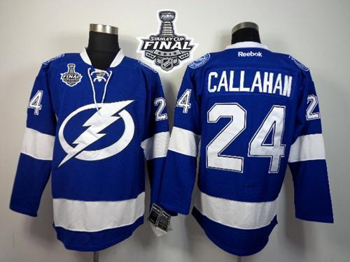 NHL Tampa Bay Lightning #24 Ryan Callahan Blue 2015 Stanley Cup Stitched Jerseys