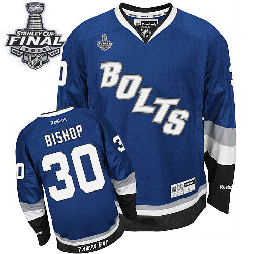 NHL Tampa Bay Lightning #30 Ben Bishop Blue 2015 Stanley Cup Stitched Jerseys