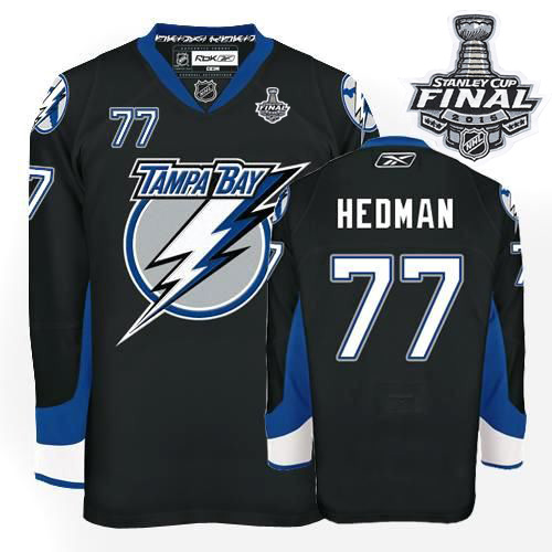 NHL Tampa Bay Lightning #77 Victor Hedman Black 2015 Stanley Cup Stitched Jerseys