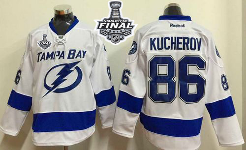 NHL Tampa Bay Lightning #86 Nikita Kucherov White 2015 Stanley Cup Stitched Jerseys
