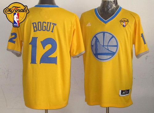 NBA Golden State Warrlors #12 Andrew Bogut Gold 2013 Christmas Day Swingman The Finals Patch Stitched Jerseys