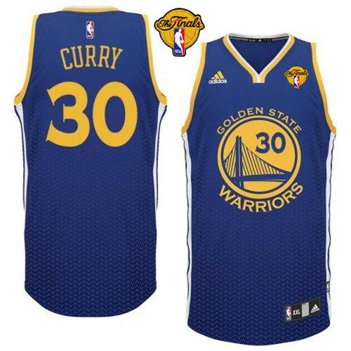NBA Golden State Warrlors #30 Stephen Curry Blue Resonate Fashion Swingman The Finals Patch Stitched Jerseys