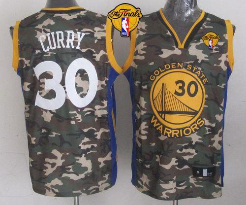 NBA Golden State Warrlors #30 Stephen Curry Camo The Finals Patch Stitched Jerseys