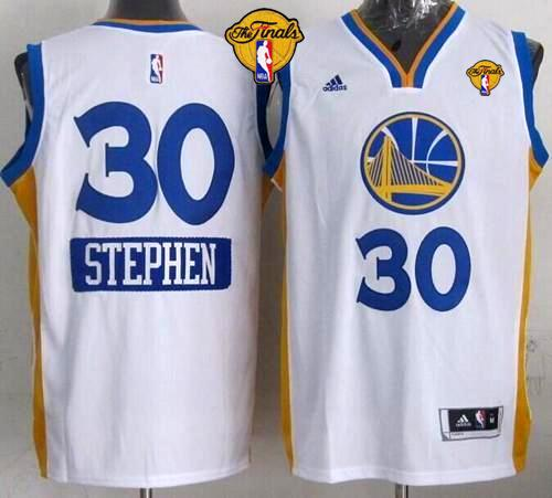 NBA Golden State Warrlors #30 Stephen Curry White 2014-15 Christmas Day The Finals Patch Stitched Jerseys