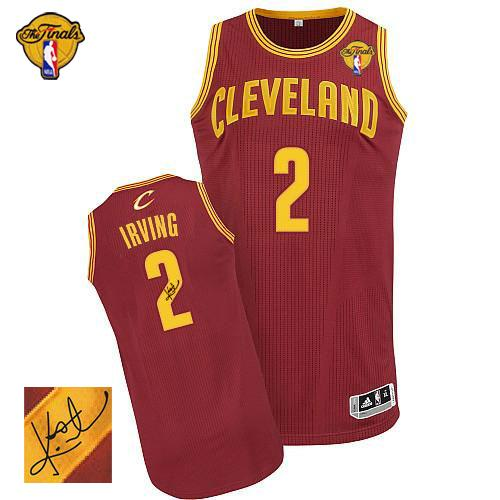NBA Revolution 30 Autographed Cleveland Cavaliers #2 Kyrie Irving Red The Finals Patch Stitched Jerseys