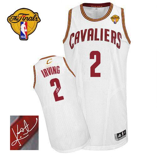 NBA Revolution 30 Autographed Cleveland Cavaliers #2 Kyrie Irving White The Finals Patch Stitched Jerseys