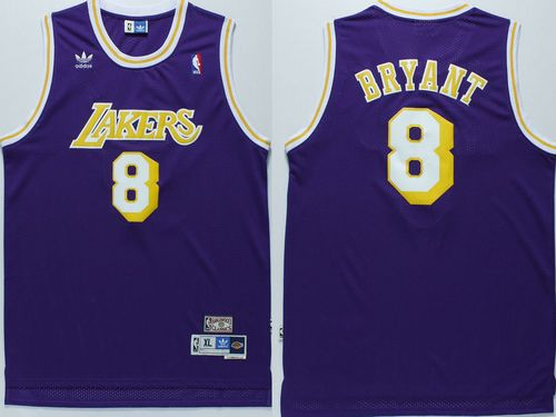 NBA Los Angeles Lakers #8 Kobe Bryant Purple Throwback Stitched Jerseys