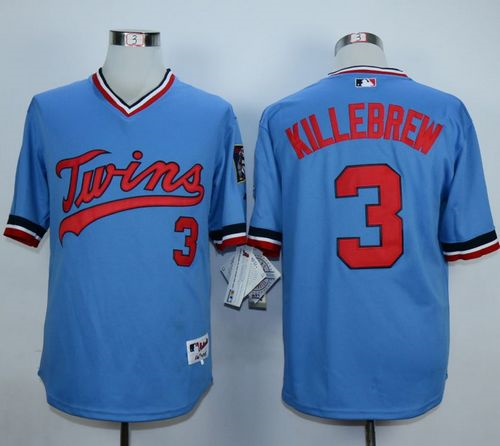 MLB Minnesota Twins #3 Harmon Killebrew Light Blue 1984 jerseys