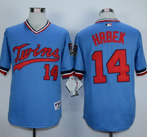 MLB Minnesota Twins #14 Kent Hrbek Light Blue 1984 jerseys