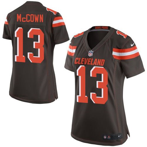 Women Nike Cleveland Browns #13 Josh McCown Brown Jerseys