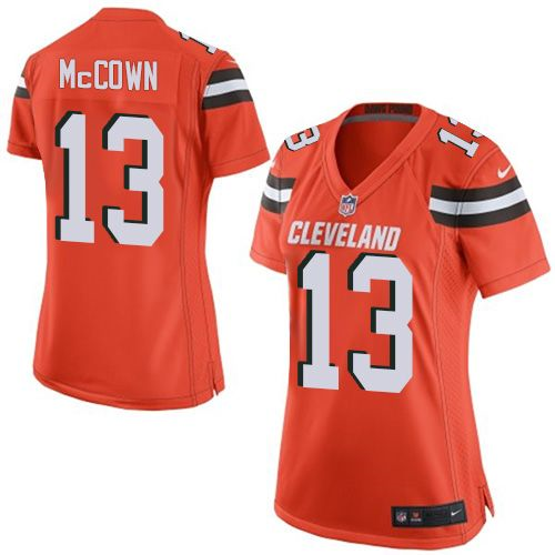Women Nike Cleveland Browns #13 Josh McCown Orange Jerseys