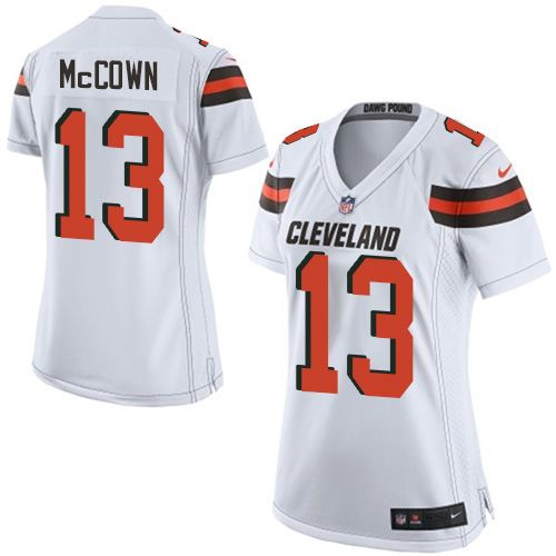 Women Nike Cleveland Browns #13 Josh McCown white Jerseys