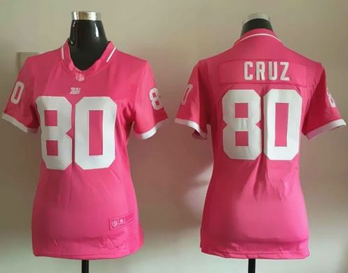 2015 Women Nike New York Giants #80 Victor Cruz Pink Jerseys