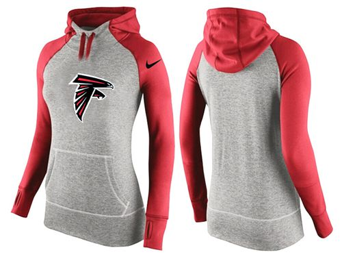 Women Nike Atlanta Falcons Performance Hoodie Grey & red-2