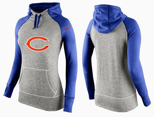 Women Nike Chicago Bears Performance Hoodie Grey & Blue