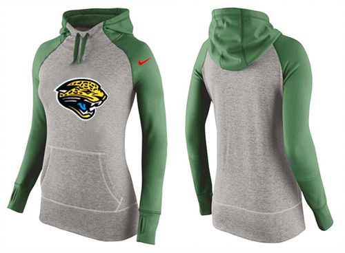 Women Nike Jacksonville Jaguars Performance Hoodie Grey & Green