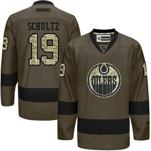 Edmonton Oilers #19 Justin Schultz Green Salute to Service Stitched NHL Jersey