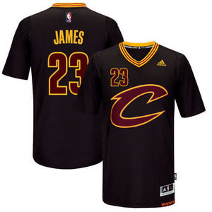 Men's Cleveland Cavaliers #23 LeBron James adidas Black Pride Swingman Jersey