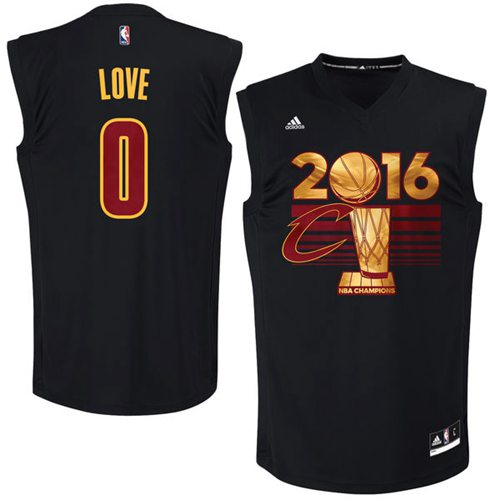 Men's Cleveland Cavaliers #0 Kevin Love Black 2016 NBA Finals Champions Stitched NBA Jersey