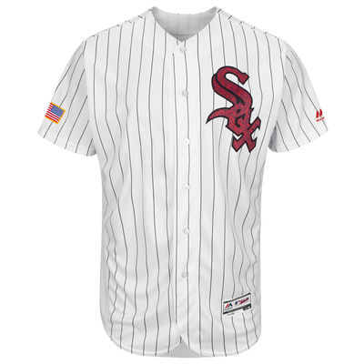 Men's Chicago White Sox Blank White Stitched 2016 Fashion Stars & Stripes Flex Base Baseball Jersey