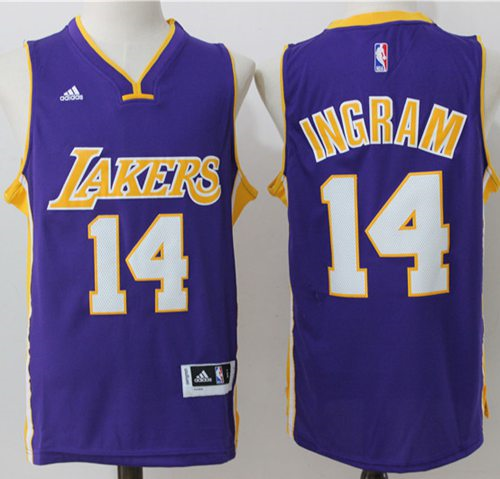 Men Los Angeles Lakers #14 Brandon Ingram Purple Stitched NBA Jersey