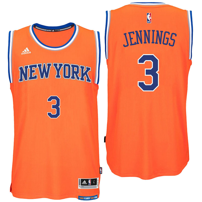 New York Knicks #3 Brandon Jennings 2016 Alternate Orange New Swingman Jersey
