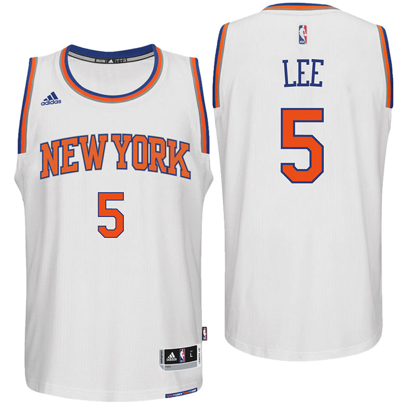 New York Knicks #5 Courtney Lee 2016 Home White New Swingman Jersey