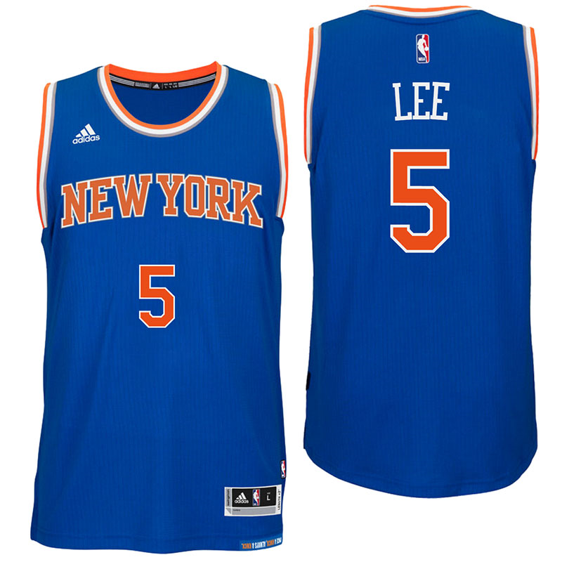 New York Knicks #5 Courtney Lee 2016 Road Blue New Swingman Jersey