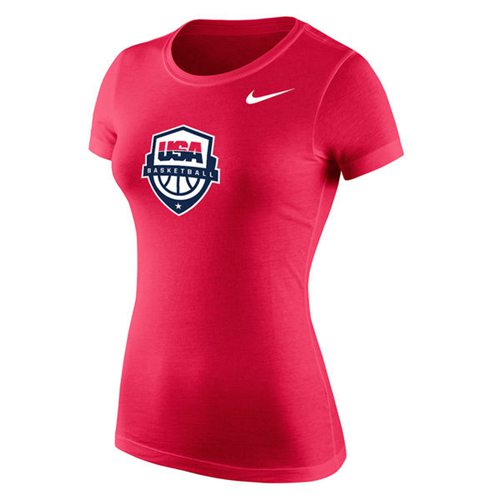 Womens Team USA Nike Basketball Core Cotton T-Shirt Red