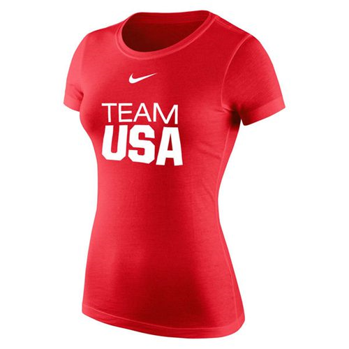 Womens Team USA Nike Core T-Shirt Red