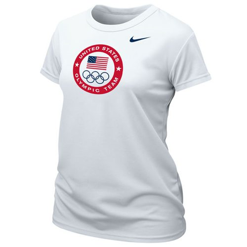 Womens Team USA Nike Logo Performance T-Shirt White