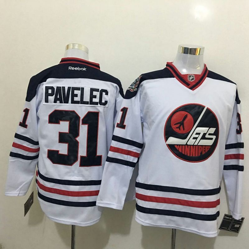 Winnipeg Jets #31 Ondrej Pavelec White 2016 Heritage Classic Premier Jersey