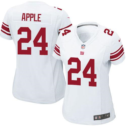 Womens Nike New York Giants #24 Eli Apple White Stitched NFL Elite Jersey